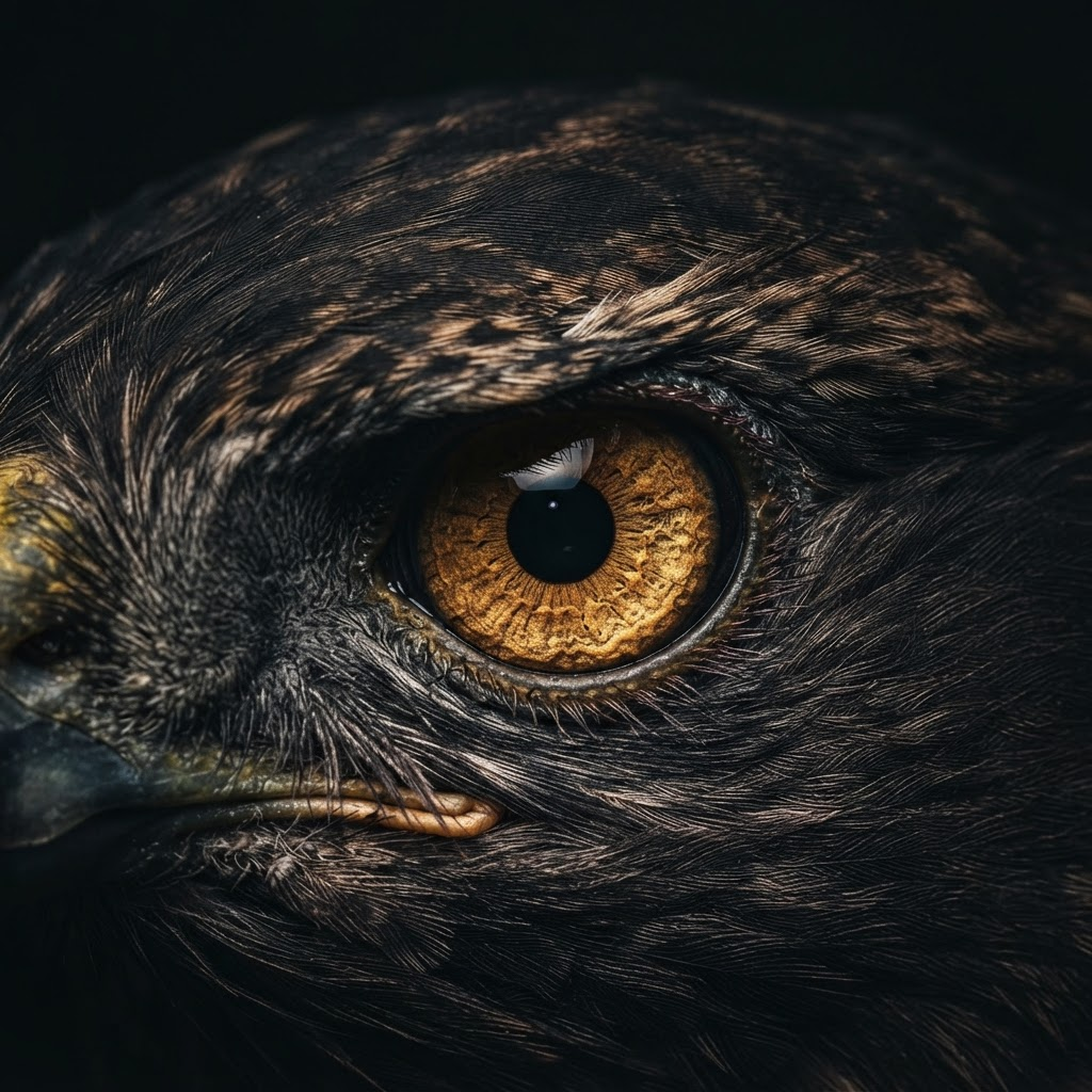 The eye of a hawk — precision and focus
